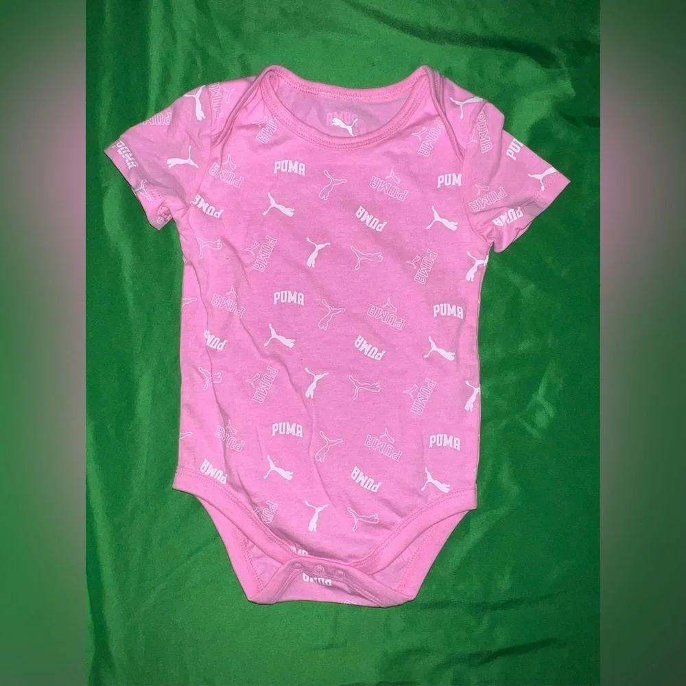 Puma Pink Graphic Bodysuit 12 Months